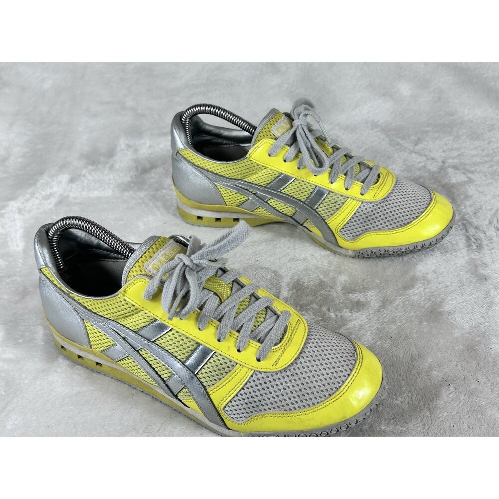 Asics Onitsuka Tiger Ultimate 81 Retro Shoes Silver Yellow Womens Sz 7.5 HN567 - Picture 3 of 7